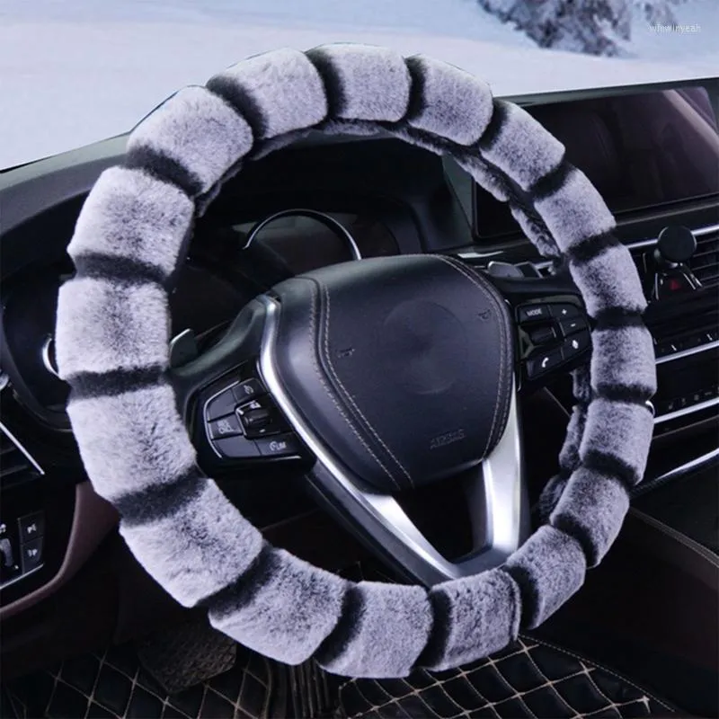 Steering Wheel Covers 38cm Car Cover Plush Winter Soft And Comfortable Keep Warm Interior Accessories Universal