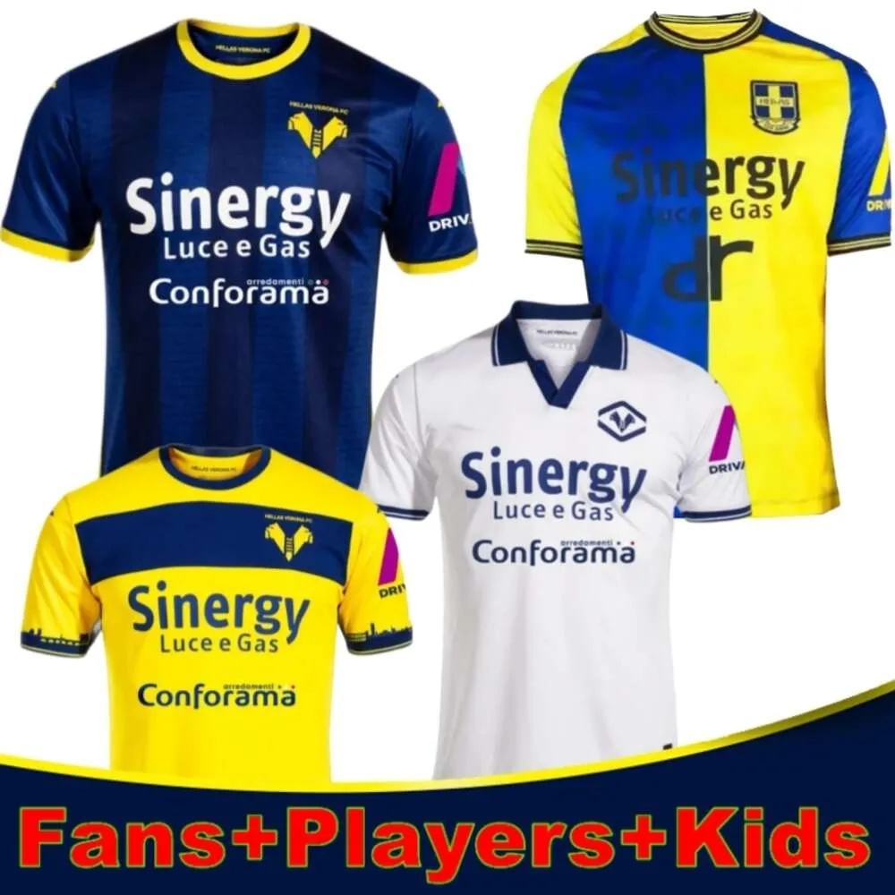 Hellas Verona Soccer Jerseys 23 24 Verona Shirt 120 år 120 -årsjubileum Faraoni Barak Lazovic Kalinic Caprari Home Away Third Football Shirt