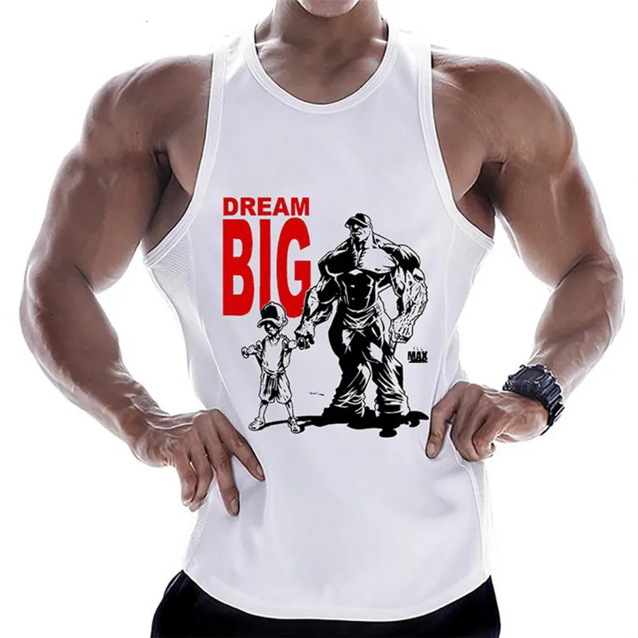 Tops cereno da uomo maschile per bodybuilding camicia manica in palestra fitness addestramento vestiti stringer singoletto maschio giubbotto stampato casual estivo 230404