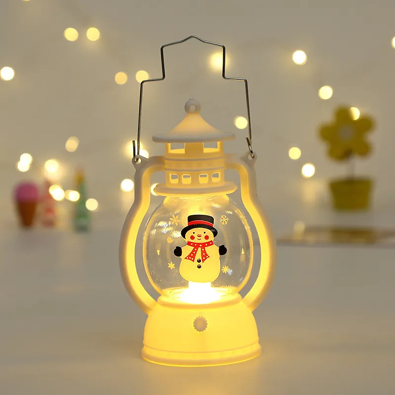 Christmas decorations small horse light portable small oil light LED electronic candle light Christmas tree scene layout pendant