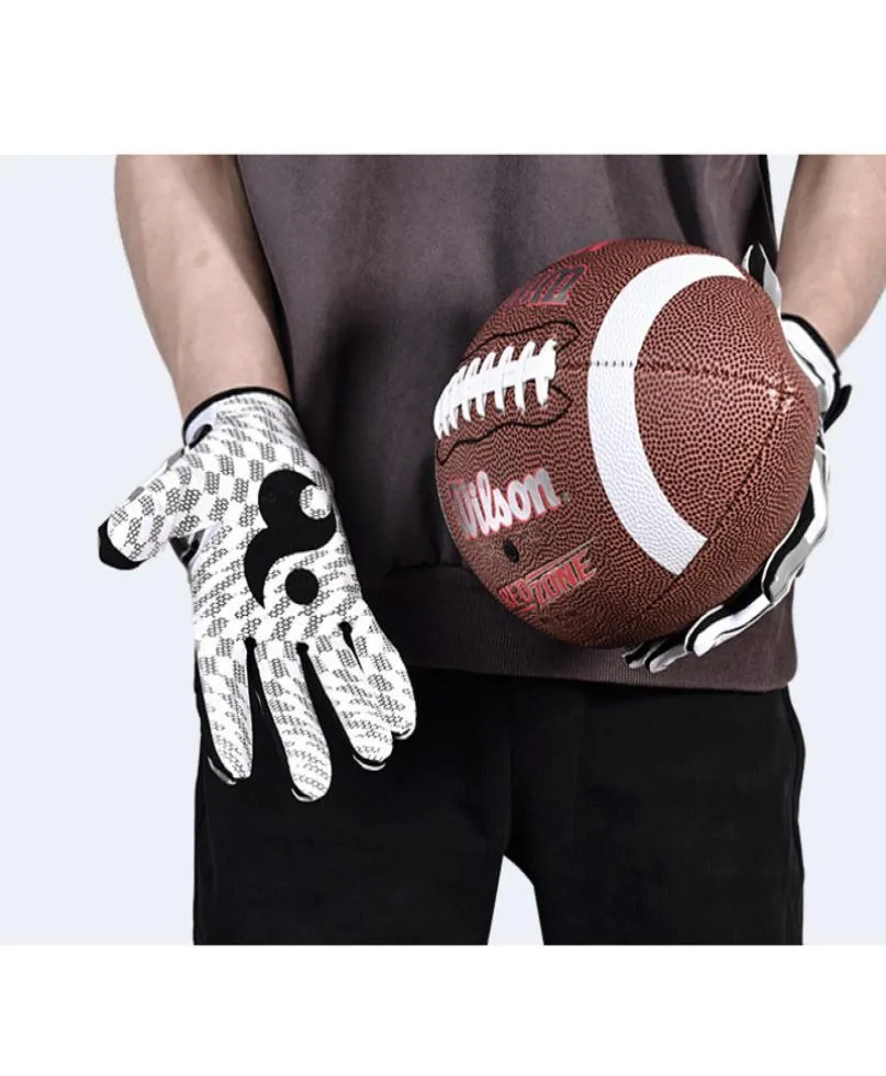 Varumärkekvalitet OL DL GlovePro American Football Glovescustomize Glovesfull FingersGoalkeeper Sticky LJ2009232518767