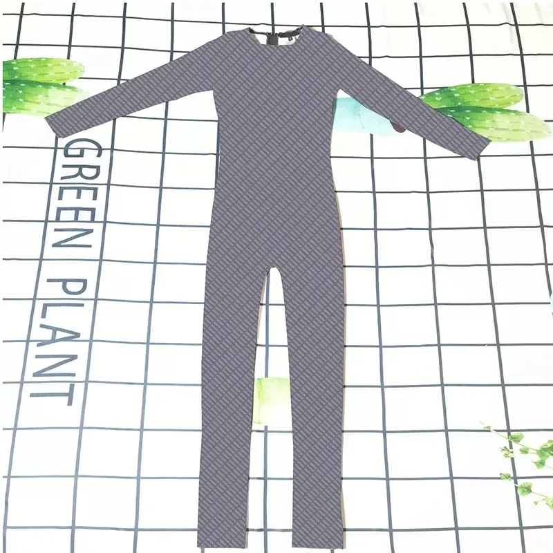 Jednoczęściowe garnitury pełne litera drukowane w ocieżu tkaniny Designer Designer Jumpsuits Długie rękaw na plażę na plażę kostium kąpielowy