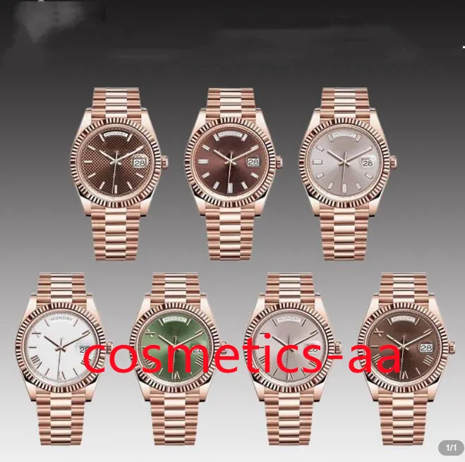 Luxury Mens Womens Designer Watches Rose Gold Diamond Eta 2836 Mechaniczny automatyczny ruch zegarek Tydzień 904L Wodoodporne szafirowe okno Sapphire Montre