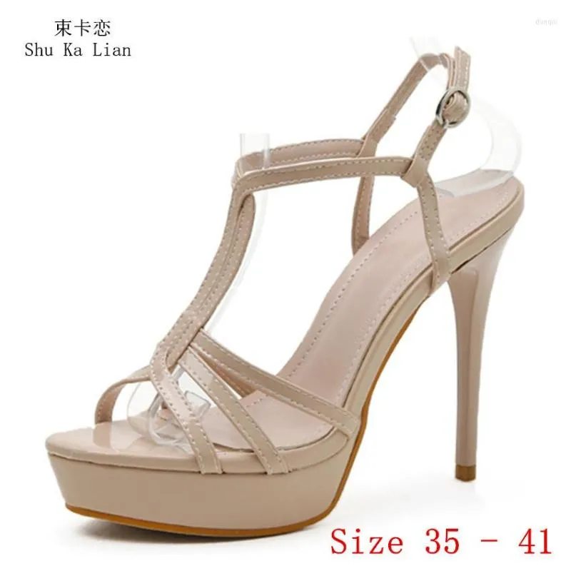 Sandaler CM Super High Heel Shoes Women Gladiator Woman Heels Platform Pumpar Party Size