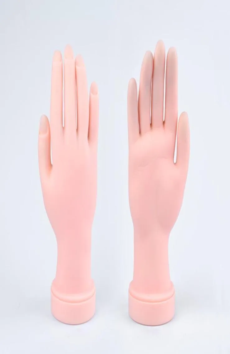 1st gummiövning falsk handform flexibel mjuk flektion mannequin modell för träning naglar spets salong diy manikyr verktyg7517698