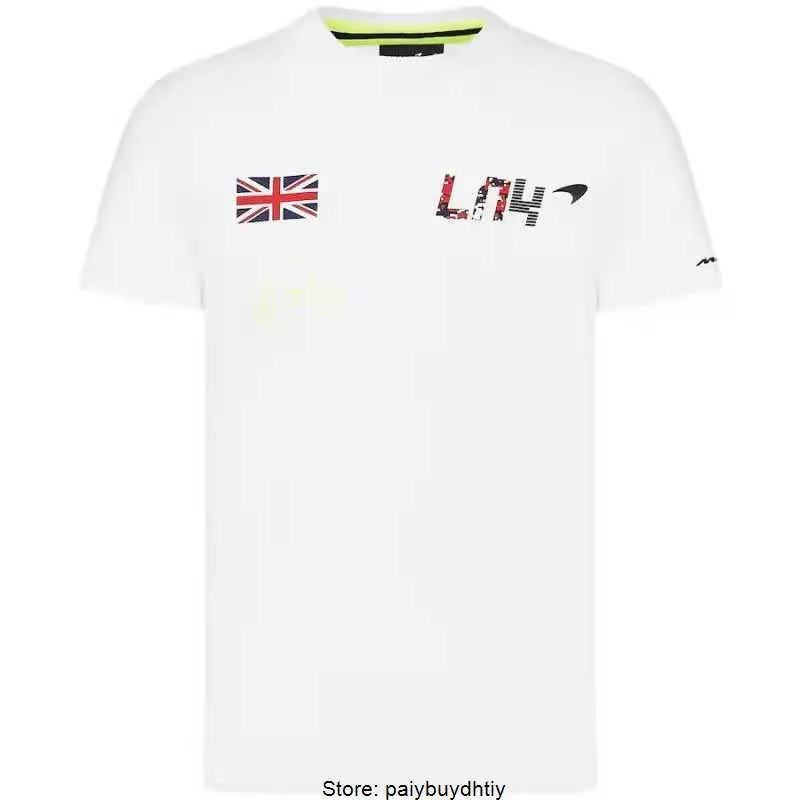 여름 남성용 T 셔츠 핫 판매 오토바이 경주 Quick-Drying Suit 2021 최신 F1 셔츠 McLaren Lando Norris No4 British GP Glitch