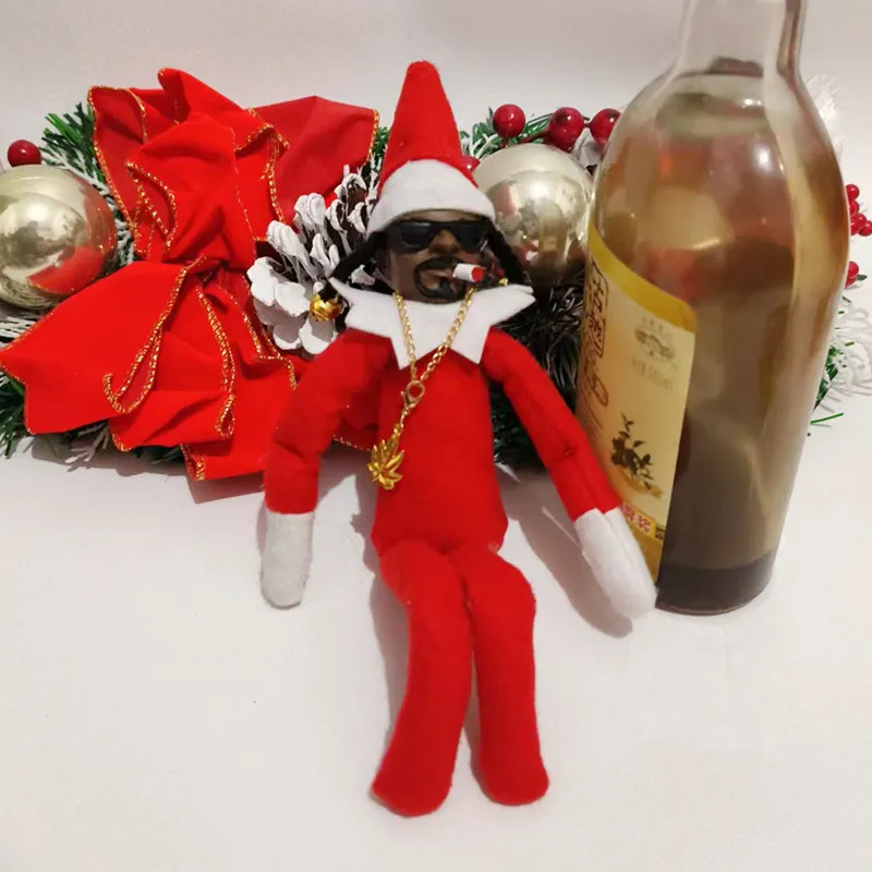 Snoop on A Stoop Weihnachtselfen-Puppe, Spion, gebogen, Heimdekoration, Geschenkspielzeug für das ganze Jahr FY3984 110