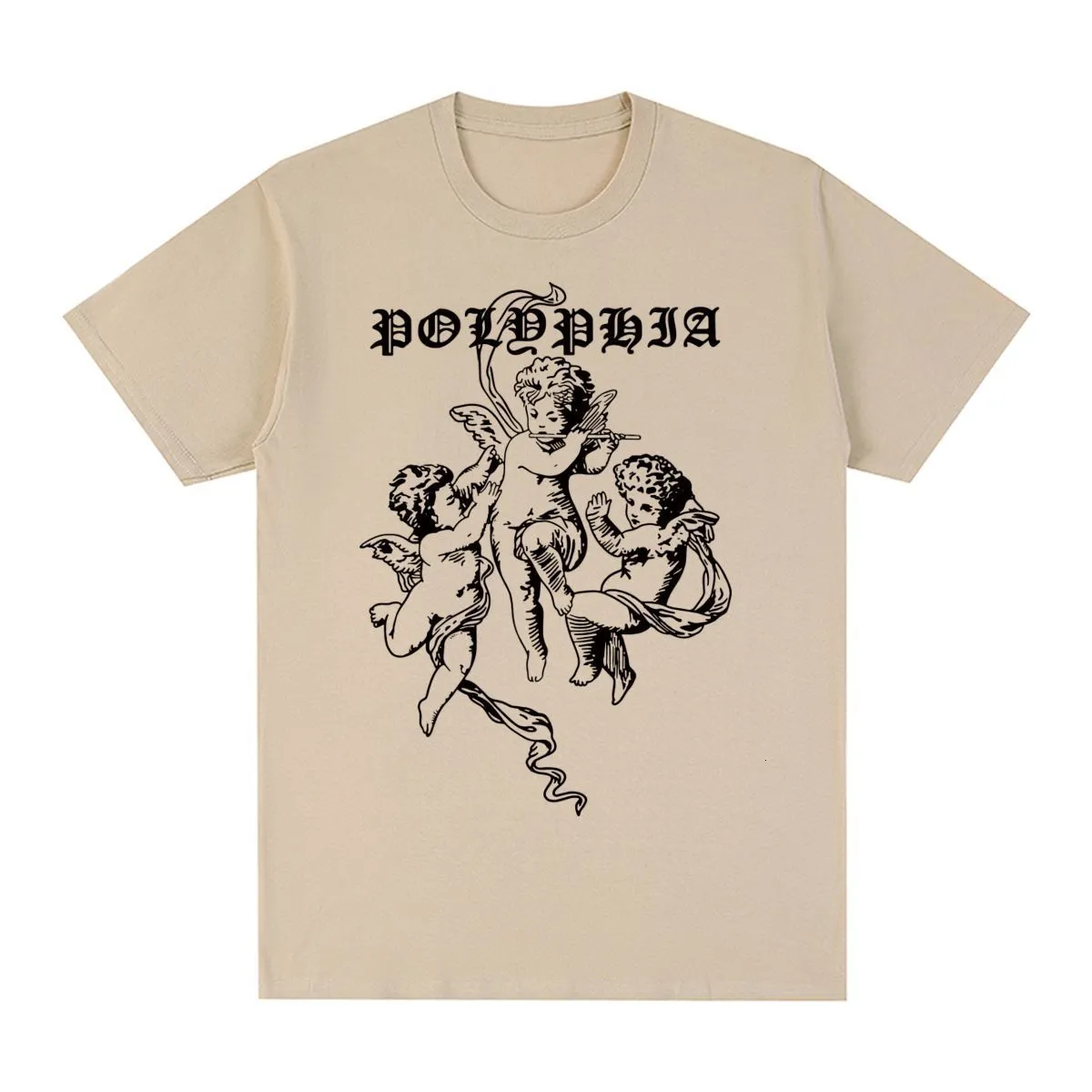 رجال tshirts polyphia موسيقى الروك فرقة عتيقة tshirt الإبداعية تتجه القطن الرجال t shirt tee tops 230404