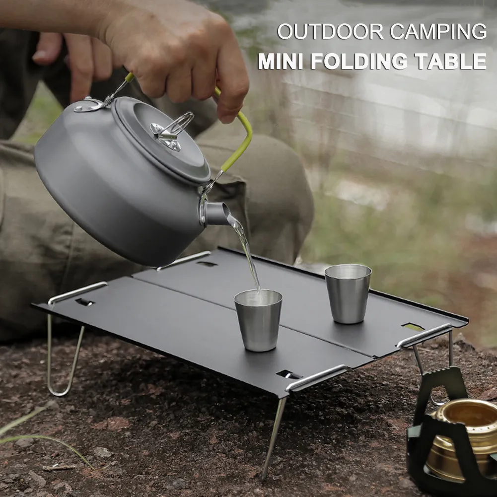 Mobilier de Camp ultraléger Camping en plein air portable mini table touristique pliable pique-nique voyage randonnée petite table pliante 230404