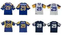 Stitched football Jersey 29 Eric Dickerson ''Rams''1984 Mitchell and Ness retro Rugby jerseys Men Women Youth S-6XL