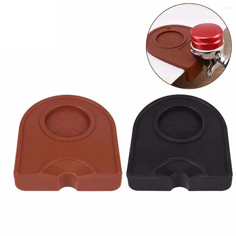 Bordmattor Silikon Espresso Tamp Mat Coffee Tampering Corner Pad Tool Icke-halkkuddar för halvautomatisk maskin