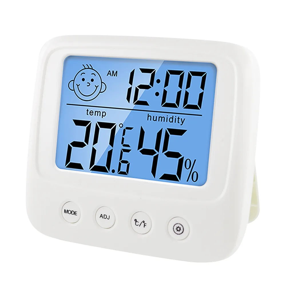 Digital LCD inomhus Bekväm temperatursensorfuktighetsmätare Termometer Hygrometermätare