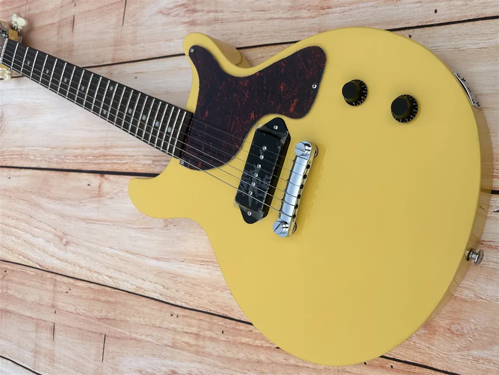 표준 일렉트릭 기타, TV 노란색, 크림 노란색, 밝은, 크림 흰색 레트로 튜너, 이용 가능,