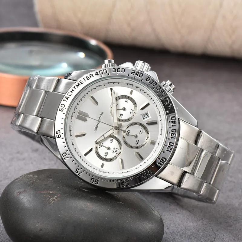 Zegarki na nadgarstki Seik dla mężczyzn 2023 Męskie zegarki sześć igieł wszystkie tarcze robią kwarc Watch Wysokiej jakości najlepsza luksusowa marka chronograph zegar Stal Strap Type One
