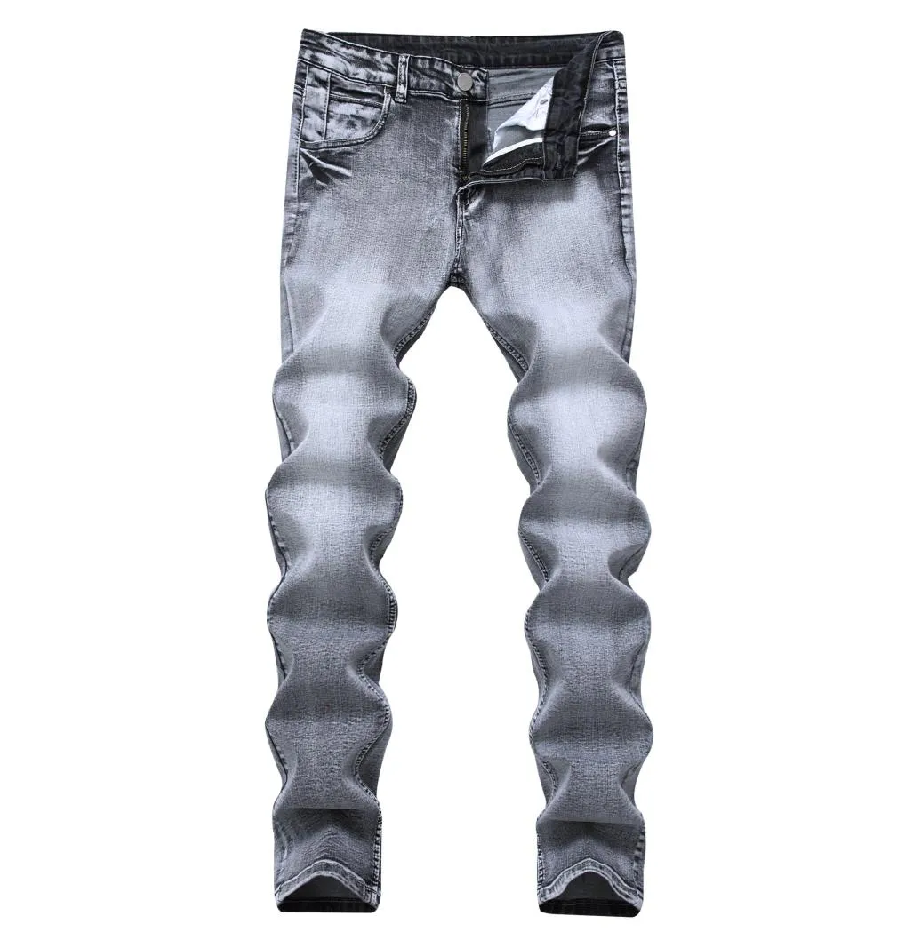 Men039s Jeans 2021 Vintage Grau Slim Fit Gerade Denim Männlichen Casual Lange Hosen Retro Hosen Marke Biker Größe 421128941