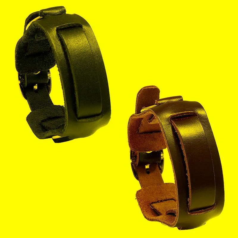 Tennis Armbänder Mode Doppelschichten Echtes Leder Für Frauen Männer Braun Schwarz Verstellbare Gürtel Armreifen Schmuck ArmbänderTennis
