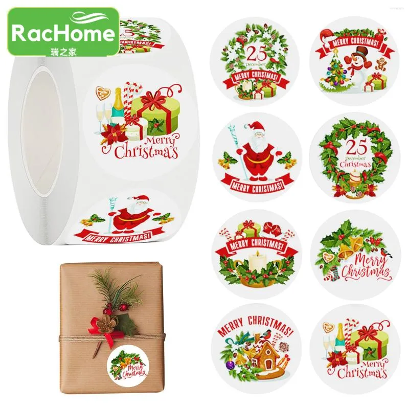 Gift Wrap 500pcs Christmas Themed Seal Label Xmas Sticker Diy Baking Wrapping Envelope Stationery Decor