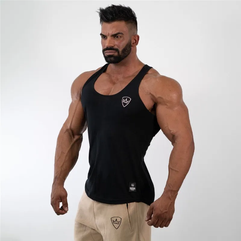 Mens Tank Tops mens tank tops shirt gym top fitness clothing vest sleeveless cotton man canotte bodybuilding ropa hombre clothes wear 230404