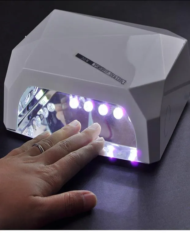 2019 Multi Color Auto Sensor Nail Dryer 36W UV LED Nail Lamp Diamond Shaped Long Life Curing UV Lamp Gel nagellack LED -lampor T195168948