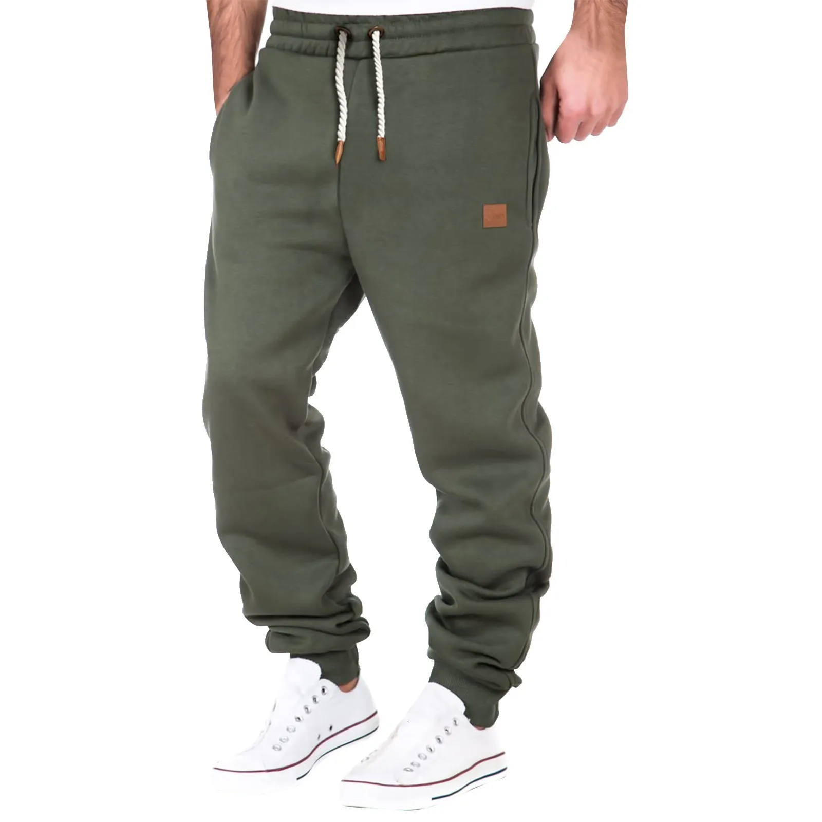 Mäns byxor Men Winter Warm Thermal Trousers Casual Athletic Fleece Pants Jogging Pants Men Sport Discovery Channel Pants Overalls 230404