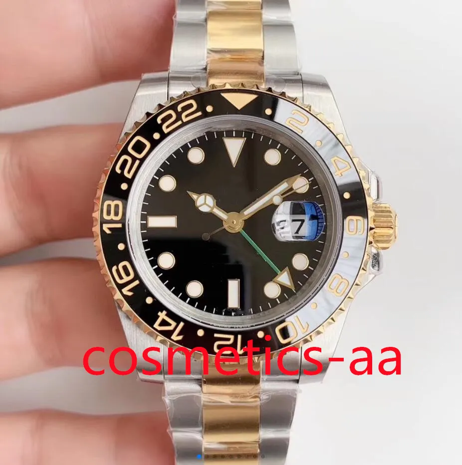 ساعات مصنع Super EW Multi-Color For Mens 40mm Movement Cal 3186 Watch V12 الإصدار 904L الصلب السيراميك Batman Sport 116710