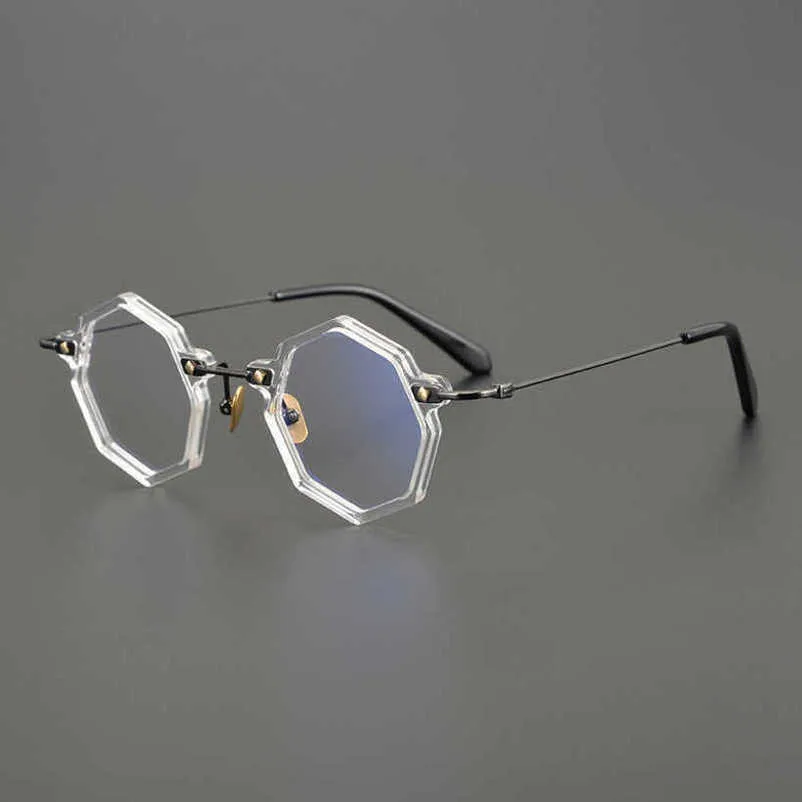 La monture de lunettes de style de la République de Chine multilatérale de la plaque faite à la main japonaise de mode ultra légère peut être équipée de la myopie mais est