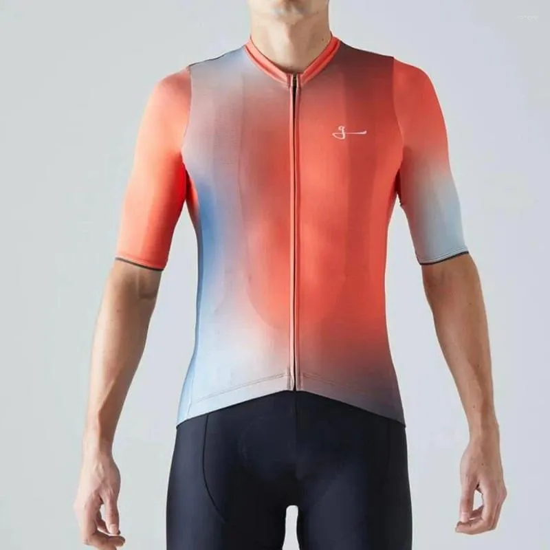 Vestes de course Orange changement progressif 2023 Givelo chemises de cyclisme à manches courtes vtt vélo de route hauts d'équitation porter maillot d'équipe