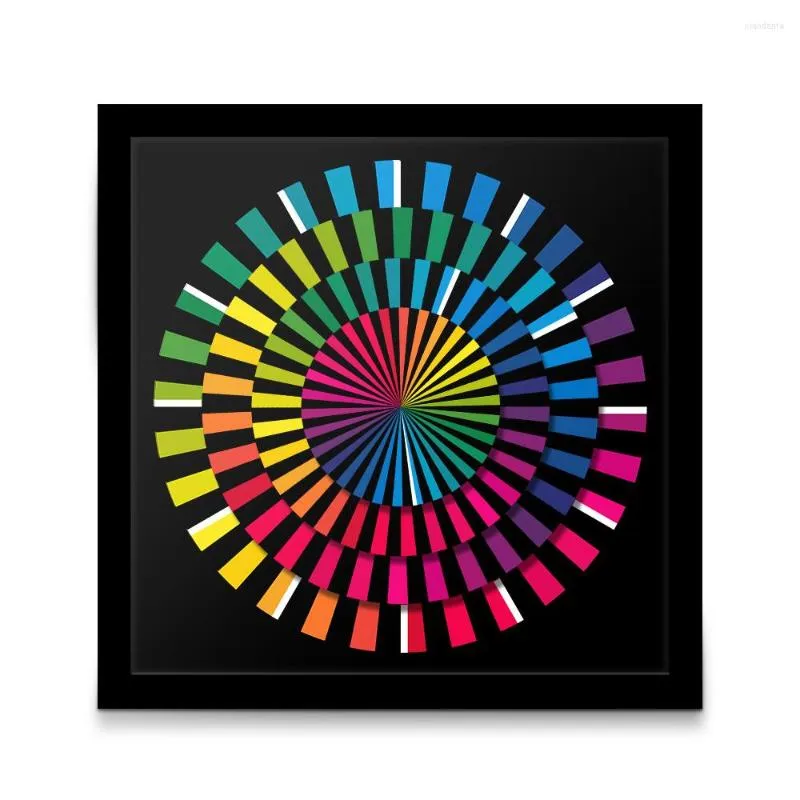 Wanduhren Hexagon Spectrum Clock Bunte minimalistische lustige Tisch-Schreibtisch-Hängeuhr Silent Masa Saati Morden Design