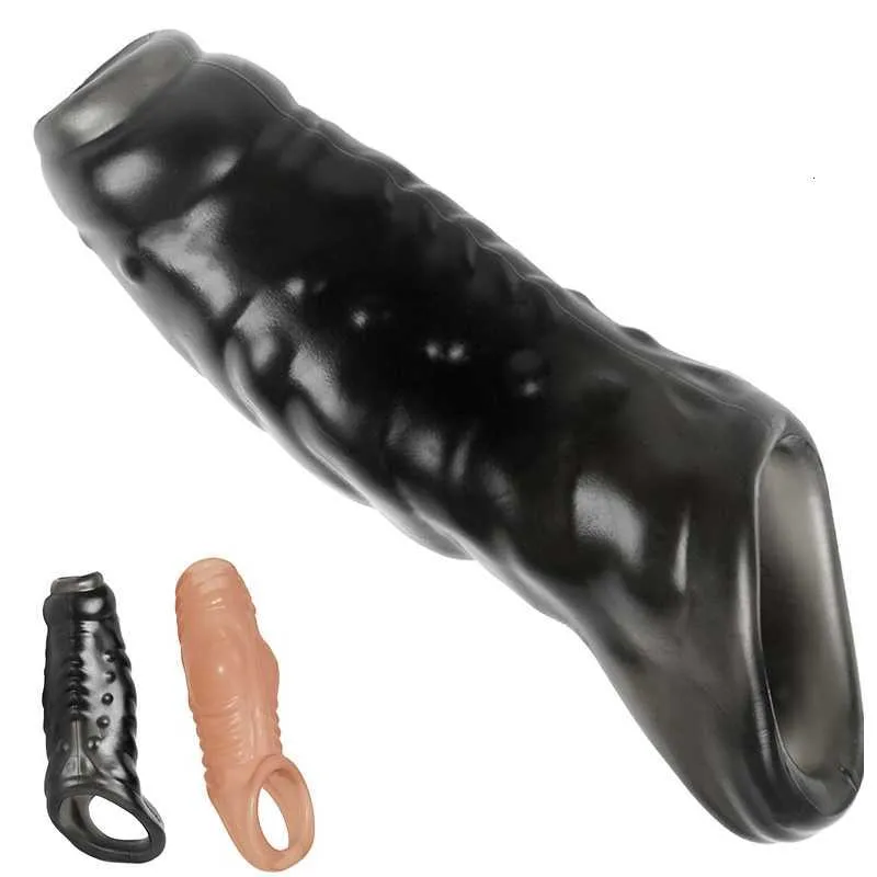 Sexspielzeug Massagegerät Penisvergrößerung Sleeve Extender Vergrößerer Vorhautring Eichelspielzeug für Männer Verzögerung der Ejakulation Shop