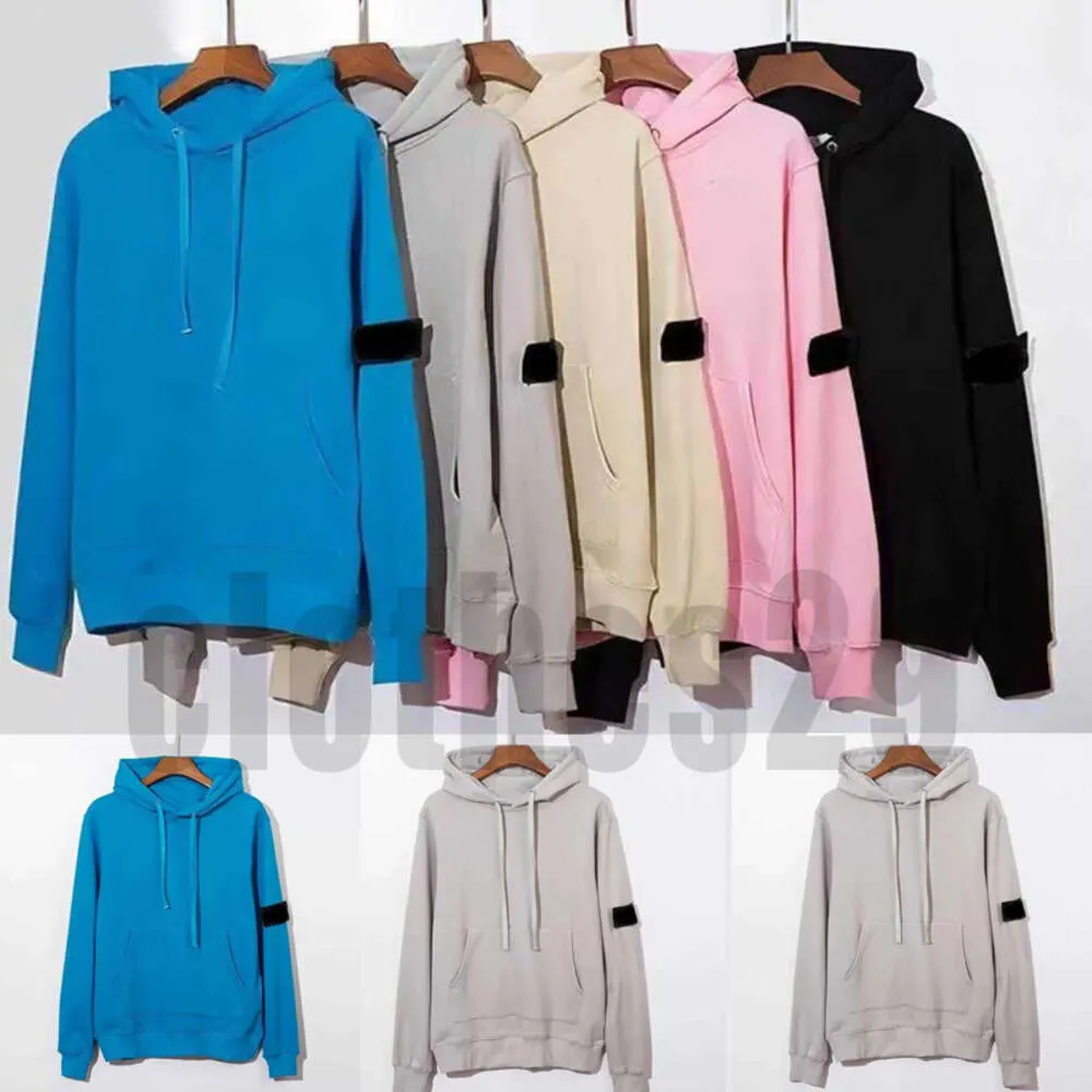 Mens Colors Designers Stones Island Hoodie Candy Hoody Women Casual Long Sleeve Couple Loose O-Neck Sweatshirt Loose Design22ess Pullover