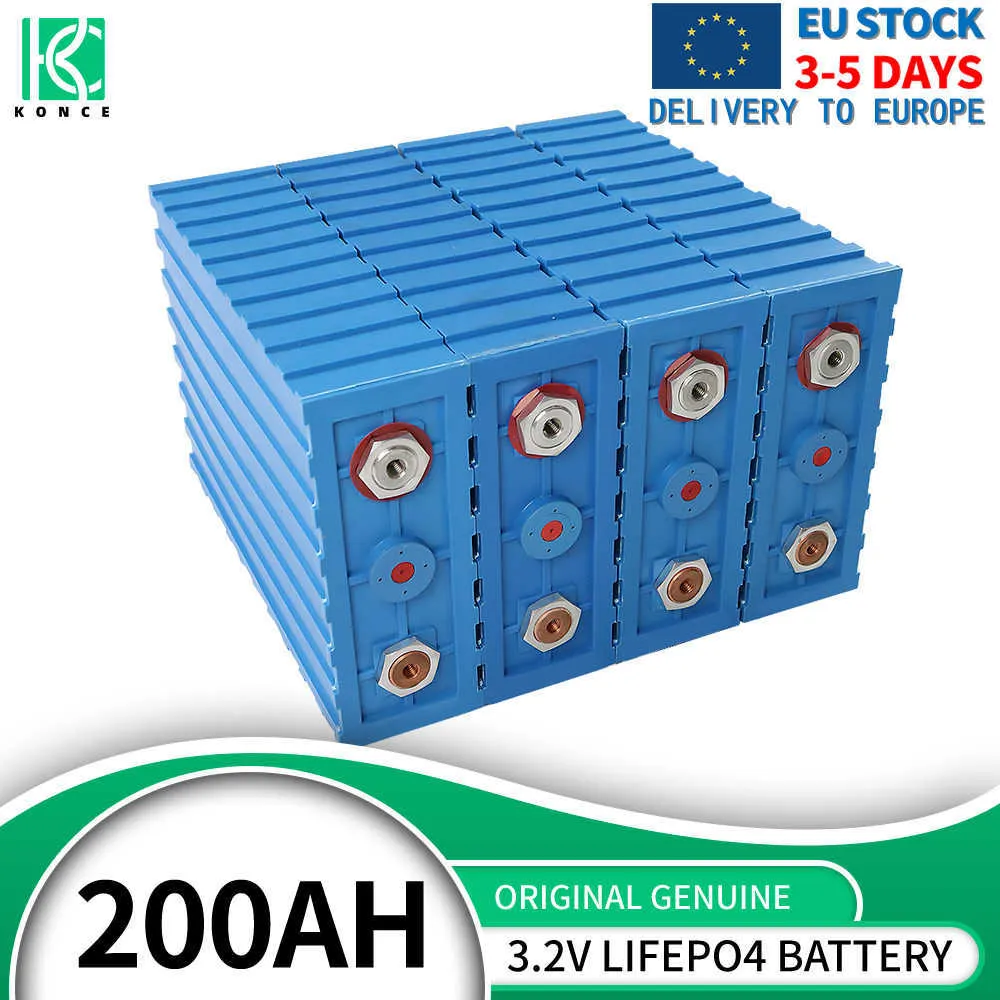 3,2V 200AH LIFEPO4 Bateria 12V 24V 48V Fosfato de ferro fosfato DIY Bateria solar para carrinhos de golfe fora da grade Camper Vans
