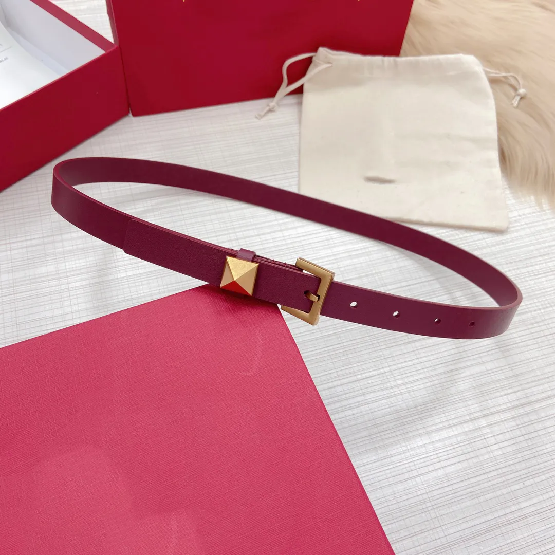 Designer Gold Belt, Premium Leather Belt 2CM Wide For Men Women