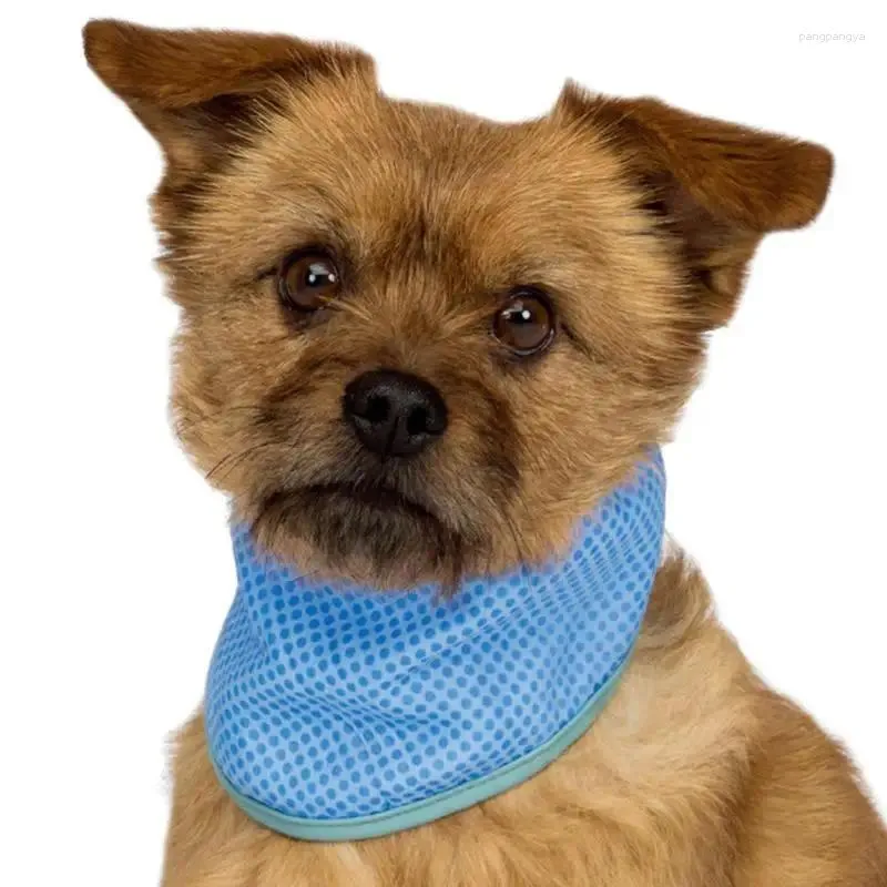 犬の首輪アイスバンダナ調整可能クールバンダナ犬用夏の天気屋内屋外のための通気性襟