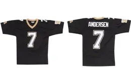 Stitched football Jersey 7 Morten Andersen ''Saints''1982 Mitchell and Ness retro Rugby jerseys Men Women Youth S-6XL