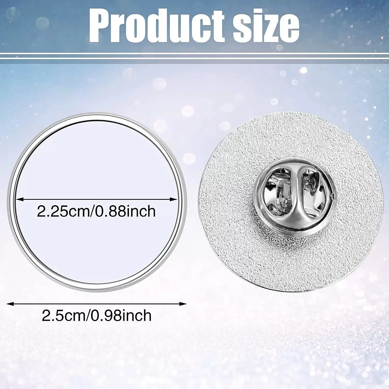 UPS Sublimation Blank Pins Stocktwits DIY Button Badge Thermal Heat Transfer Sliver Blanks For