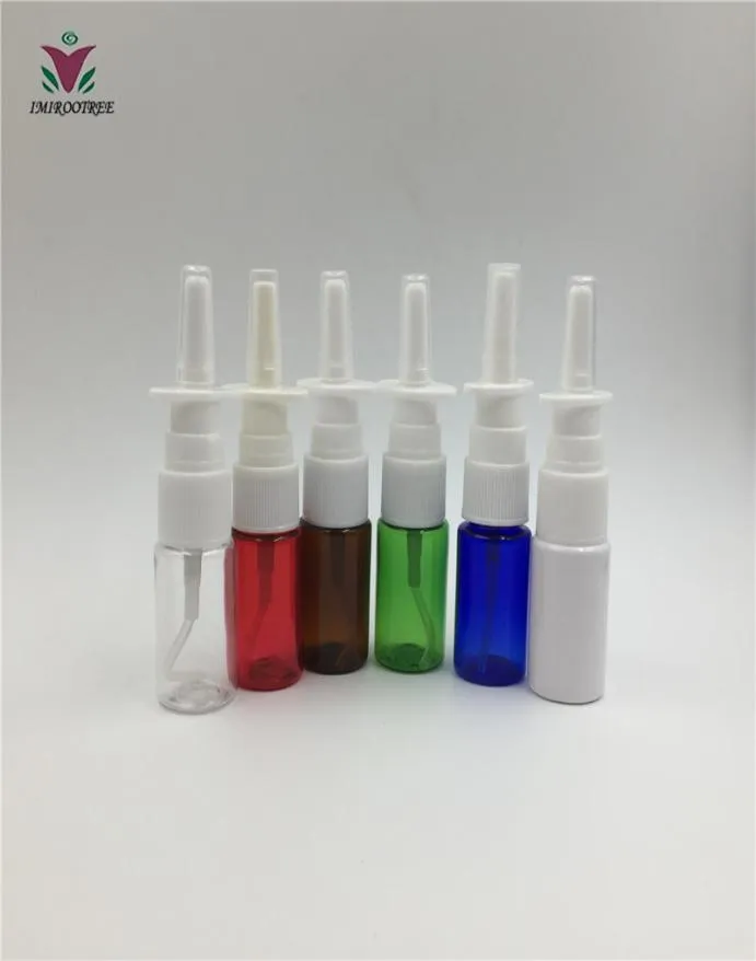 1000pcs 10 ml PET Muticolor Medical Nasal Mist Atomizer Spray Bottle5037910