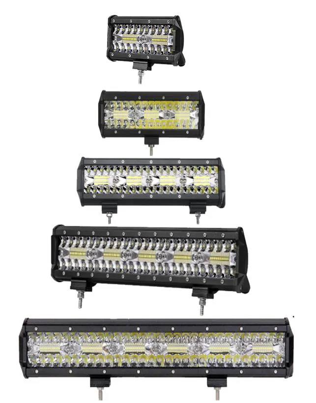 60W 120W 180W 240W 300W 360W 3ROW LED 라이트 바 오프로드 콤보 빔 LED 작업 라이트 바 12V 24V 트럭 SUV ATV 4WD 4x48673936