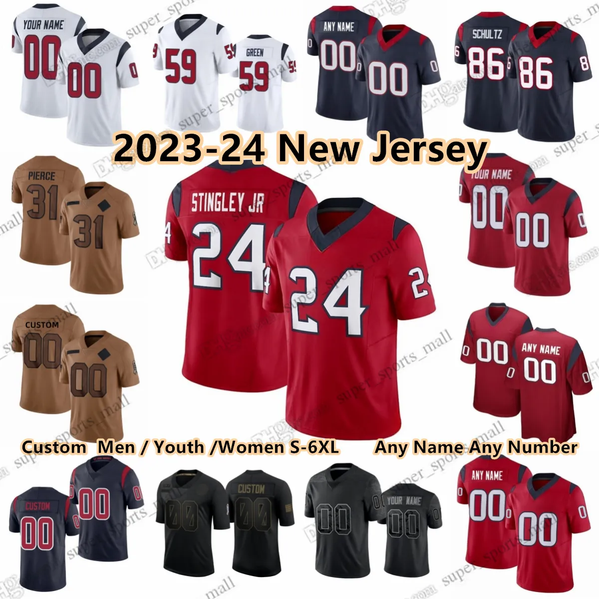 Custom S 6XL DIY 7 C.J. Stroud 2023 24 Season Football Jersey Nico Custom S 6XL DIY 7 C.J. Stroud 2023 24 Season Football Jersey Nico