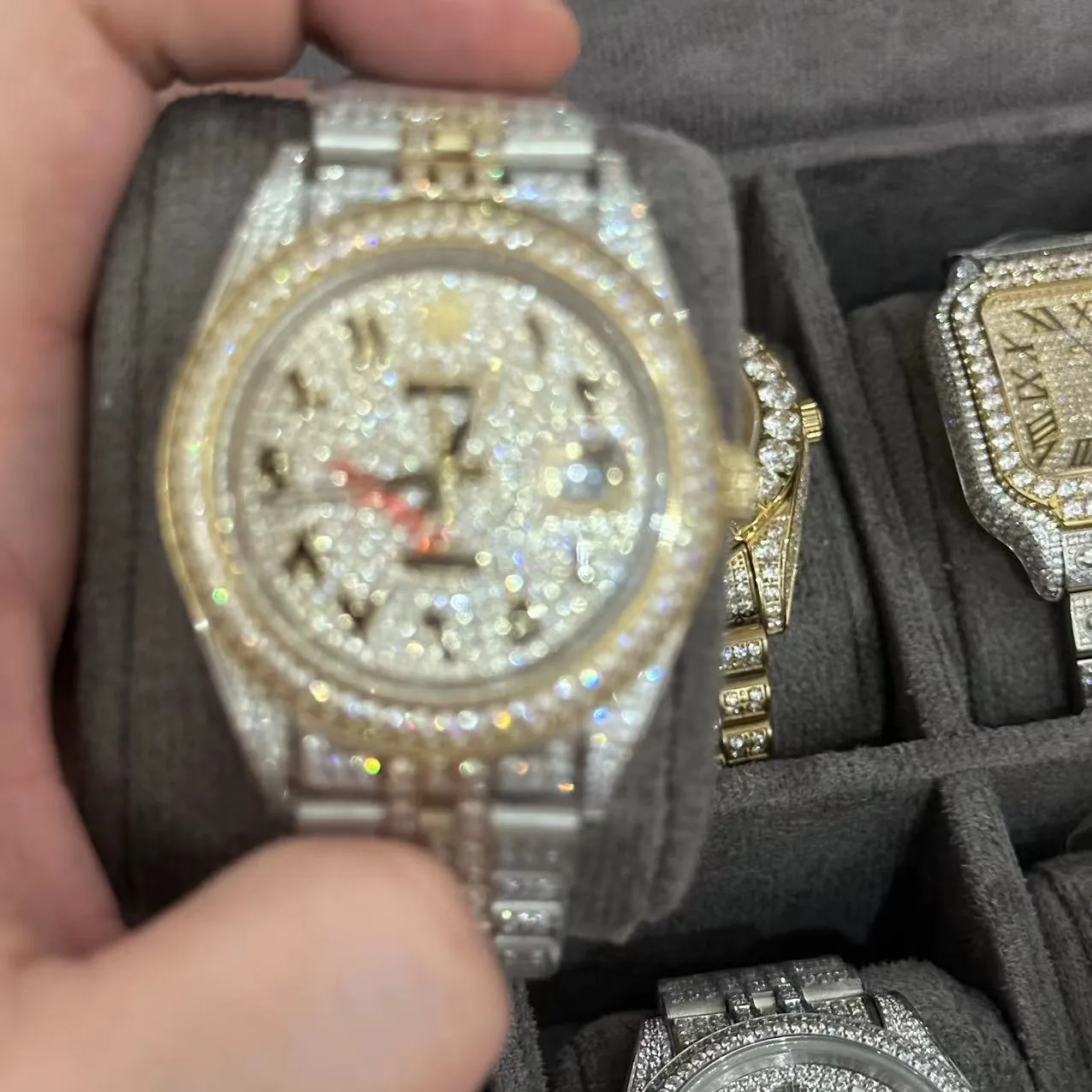 904L Stalen luxe horloges waterdicht en zweetbestendig cz diamant Volautomatisch mechanisch uurwerk Diamanten horloge herenhorloges polshorloges Relojes