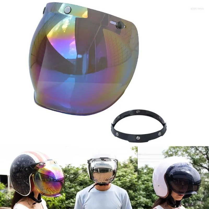 Caschi da moto Casco Bubble Visor Qualità Open Face Motociclette 4 colori disponibili