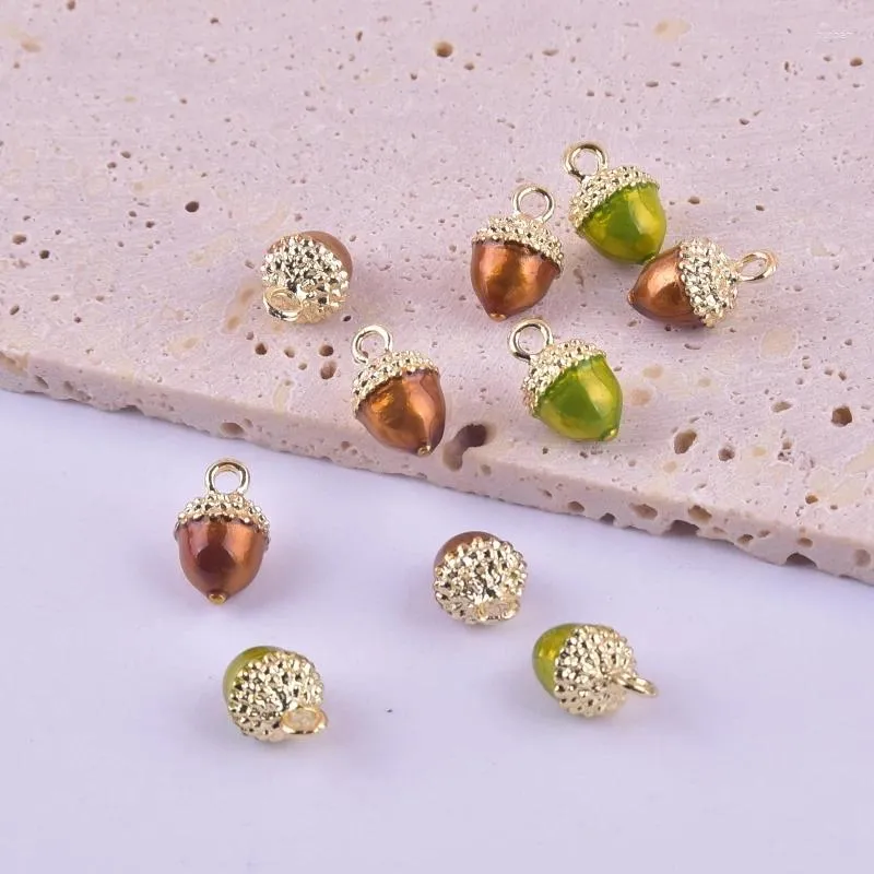 Charms Mix 10pcs/pack 3D Pine Nut Metal For Earring Necklace Jewelry DIY Making 9 14mm