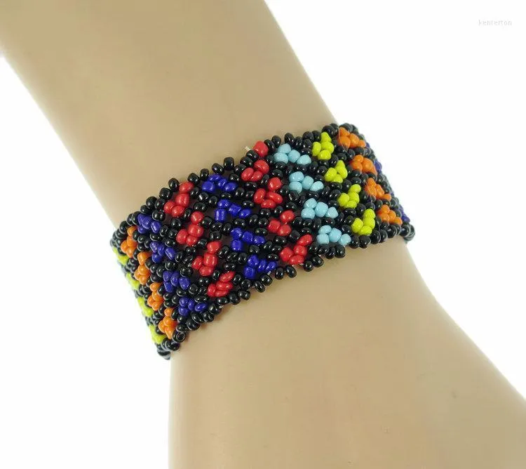 Braccialetto fatto a mano con perline Hippy Amicizia Boemia Rotolo di perline intrecciate all'uncinetto Braccialetti multicolori per donna Uomo 2023 GiftBangle Kent