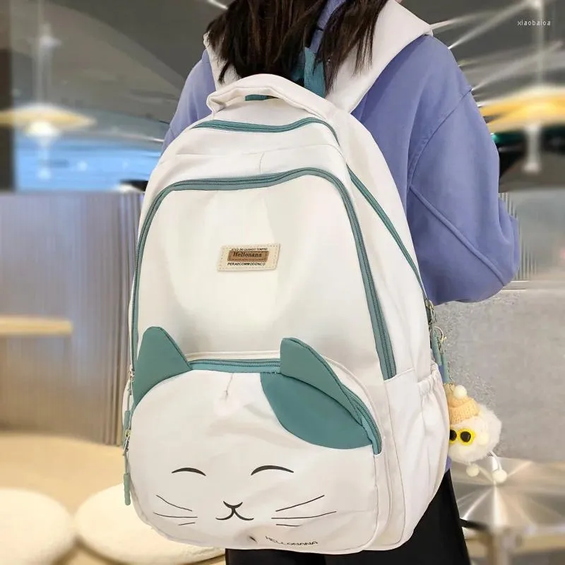 School Bags Cute Waterproof Cartoon Women High Capacity Bag Ladies Nylon Girl Book Mochila Fashion Laptop College Backpack Travel