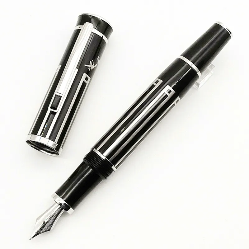 PURE PEARL Gel Pens For Great Writer Thomas Mann Luxury Black And