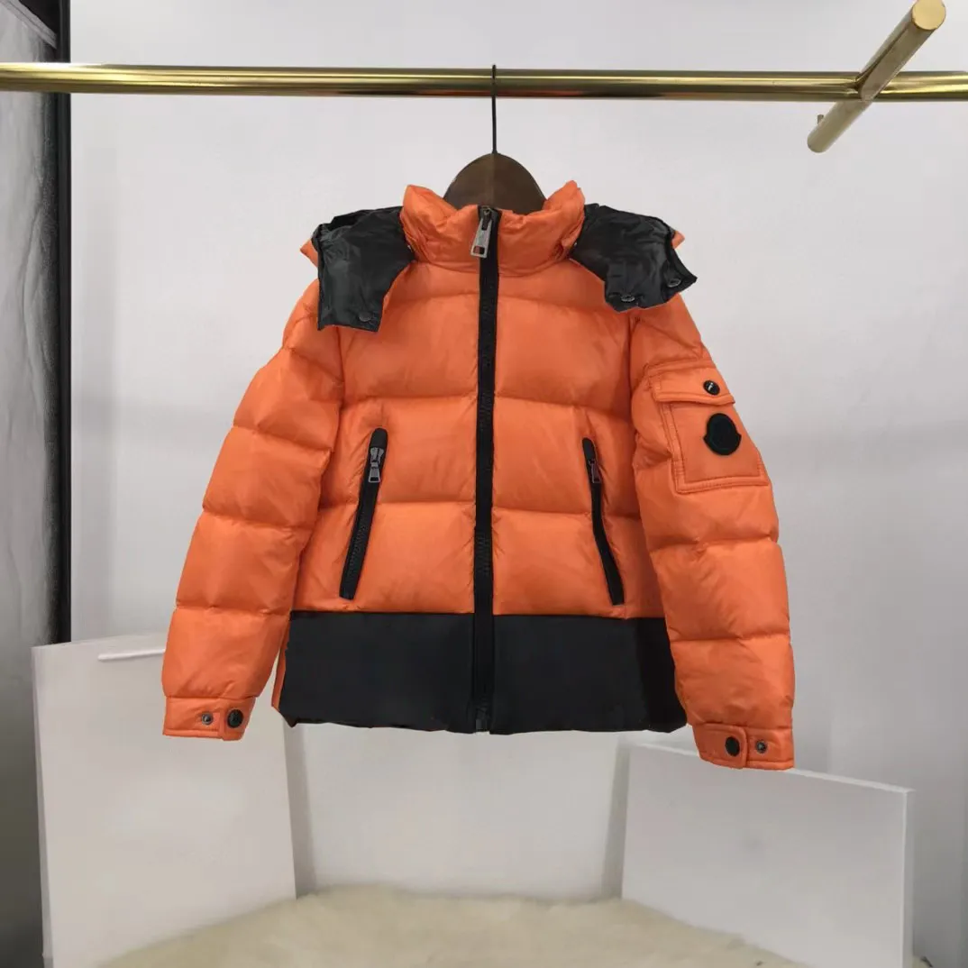 Coatter veste hivernale chaude garçon fille designer cagoule à capuche épaisse provigne chaude parka noire lettre imprimer des vêtements de vendeur de vent de vent