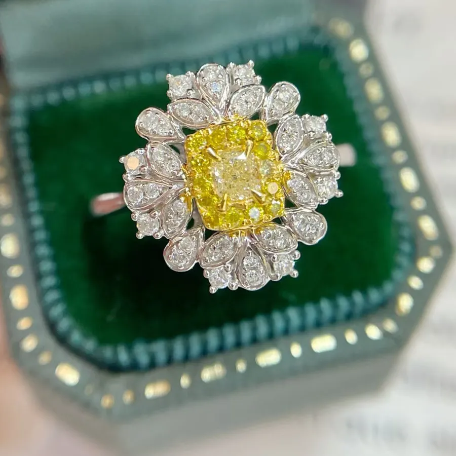 FLOR TOPAZ RING RING 925 STERLING SLATA ENGAIENTE ABILHO DE MEMININA PARA MULHERES BILIDADES PARTIMENTO DE JOIXAS DE JOIXAS