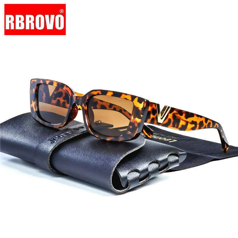 Zonnebrillen rbrovo 2023 vierkante zonnebrillen vrouwen merk luxe brillen brillen voor vrouwen/mannen vintage rechthoekglazen vrouwelijke oculos de sol uv400 p230406