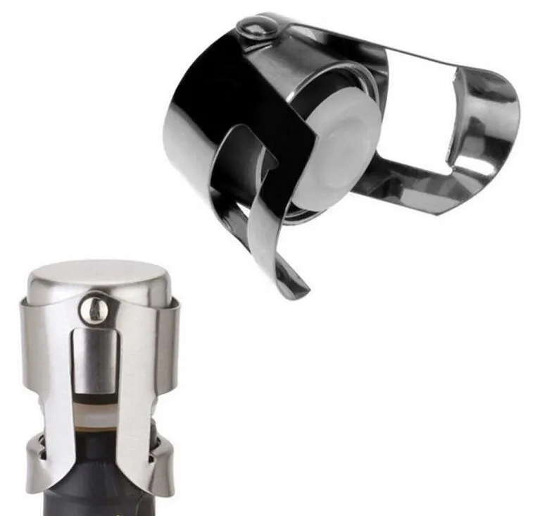 Portable Stainless Steel Wine stopper Vacuum Sealed Wine Champagne Bottle Stopper Cap