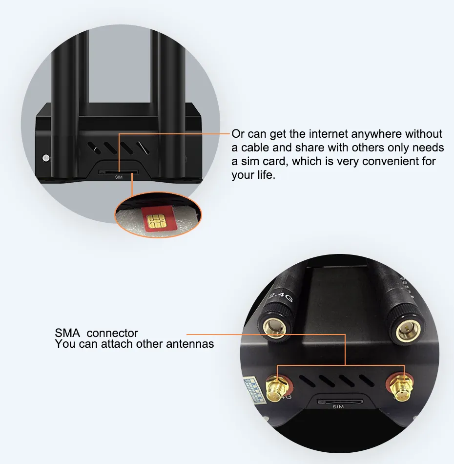 4G LTE WiFi Router - High-Speed 300Mbps Wireless Internet, SIM Card ...