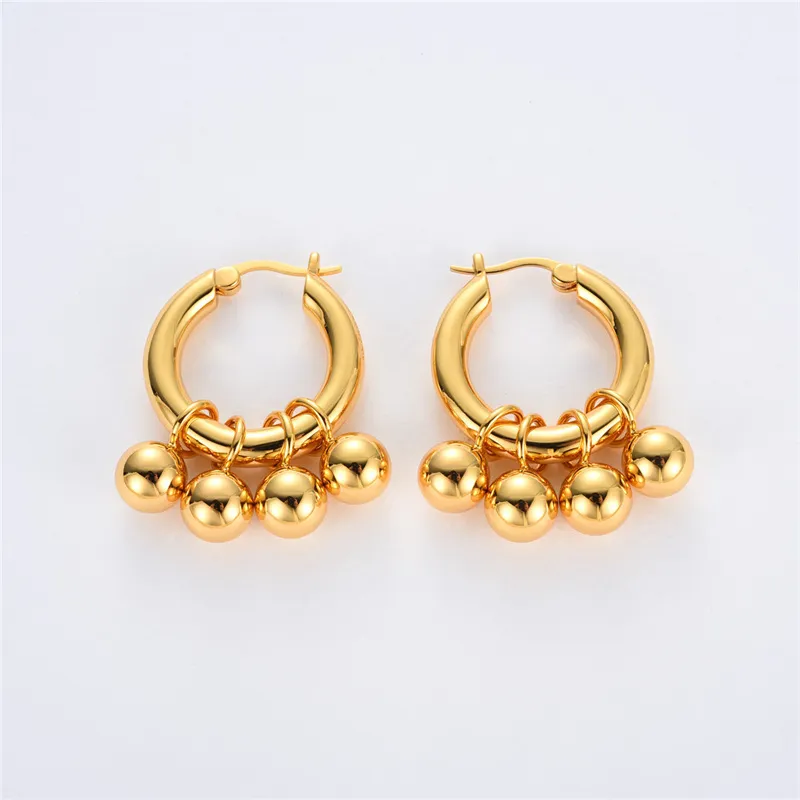 French Ins Unique Precision Stud Craftsmanship Small Beads Brass Earrings For Women Detachable Ear Buckle Jewelry Fashion Accessories